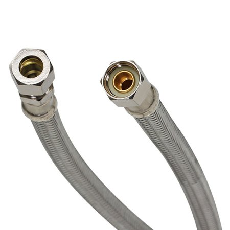 FLUIDMASTER 3/8 in. Compression X 3/8 in. D Compression 20 in. Stainless Steel Faucet Supply Line B8F20